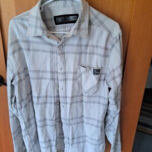 Fintech Flannel Shirt Lg Workwear, Layering Light Flannel